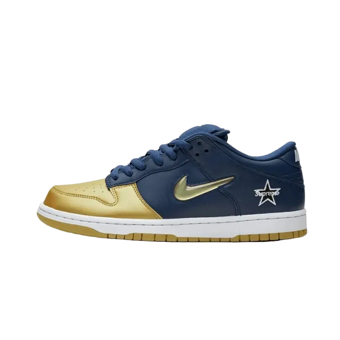 Nike SB Dunk Low Supreme Jewel Swoosh Gold