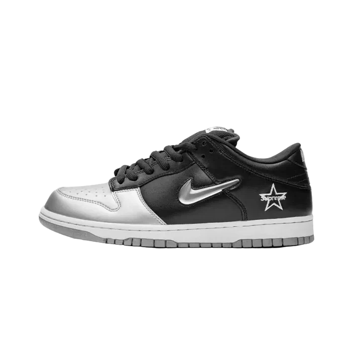 Nike SB Dunk Low Supreme Jewel Swoosh Silver
