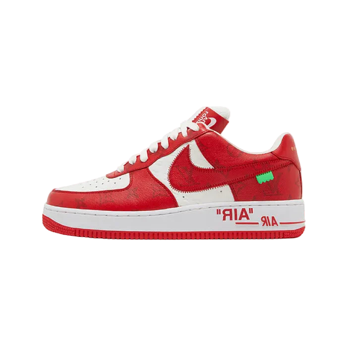 Louis Vuitton Nike Air Force 1 Low By Virgil Abloh White Red