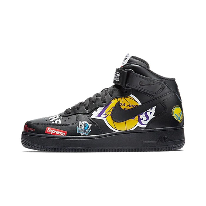 Nike Air Force 1 Mid Supreme NBA Black