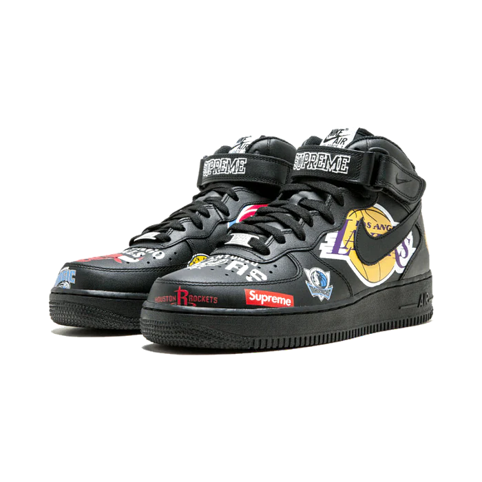 Nike Air Force 1 Mid Supreme NBA Black