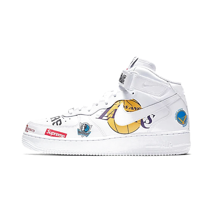 Nike Air Force 1 Mid Supreme NBA White