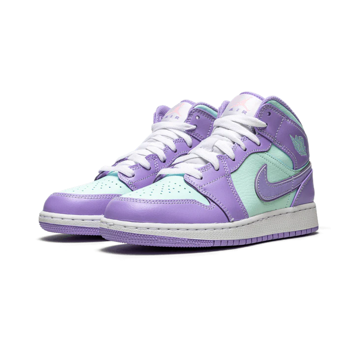 Air Jordan 1 Mid Purple Aqua (GS)