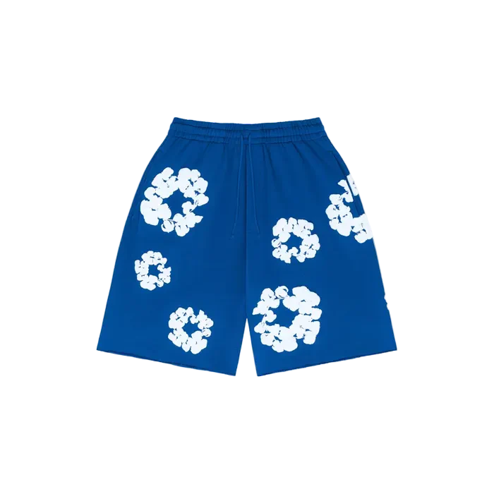 Denim Tears The Cotton Wreath Shorts Royal Blue
