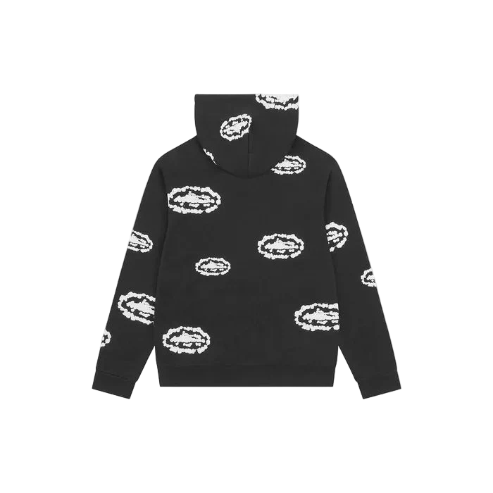 Denim Tears x Corteiz Cotton Wreath Zip Hoodie Black