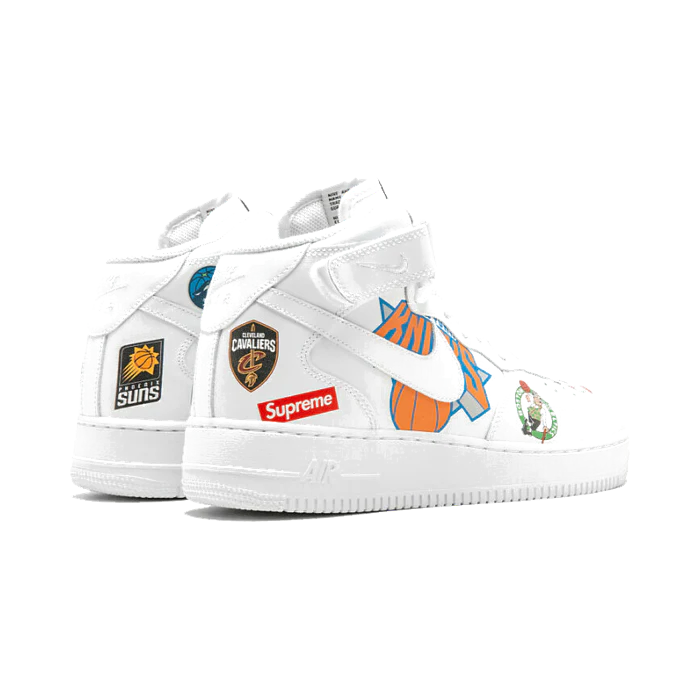 Nike Air Force 1 Mid Supreme NBA White