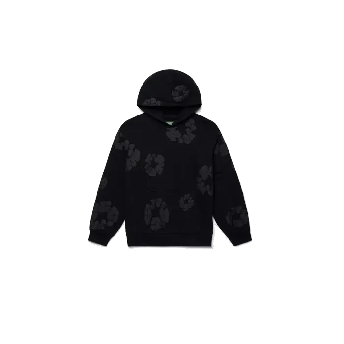 Denim Tears Cotton Wreath Hoodie Black Monochrome