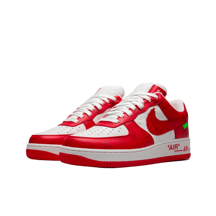 Louis Vuitton Nike Air Force 1 Low By Virgil Abloh White Red